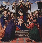 Maria mit dem Kind, Engeln, Hl. Katharina von